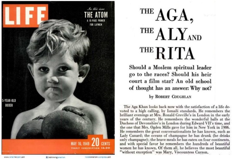Life – May 16, 1949, The Aga, The Aly and The Rita by Robert Coughlan