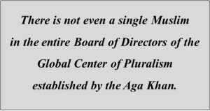 No Muslim in Global Center for Pluralism